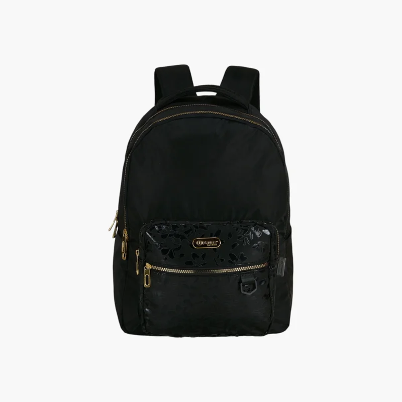 بوز Printed Backpack with Adjustable Straps and Zip Closure - 6x12x21 cms
